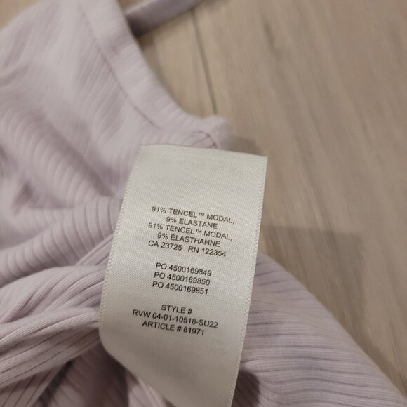 WILFRED | Aritzia Bay Tank Ribbed Crop Top | Sz. XS - Picture 8 of 9